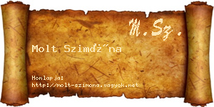 Molt Szimóna névjegykártya